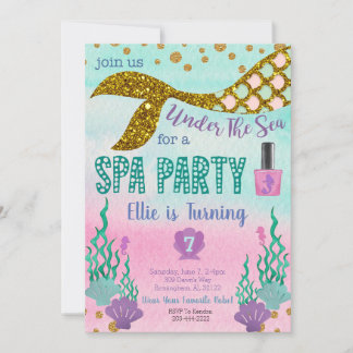 Invitación al cumpleaños del Mermaid Spa