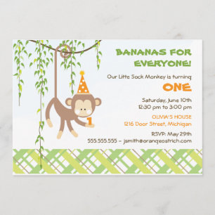 Invitación al cumpleaños del mono
