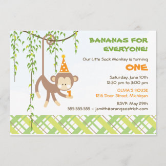 Invitación al cumpleaños del mono