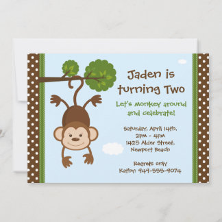 Invitación al cumpleaños del mono