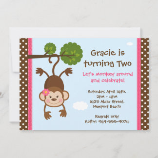 Invitación al cumpleaños del mono