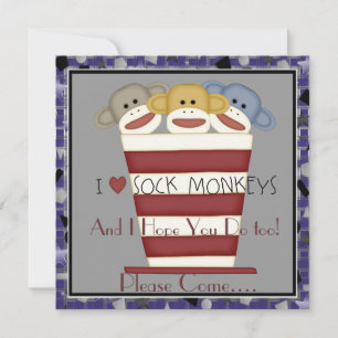 Invitación al cumpleaños del mono chocante