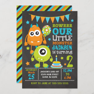 Invitación al cumpleaños del monstruo/cualquier ed