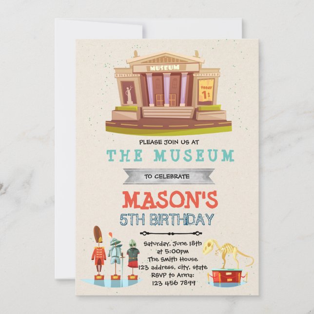 Invitación al cumpleaños del museo (Anverso)