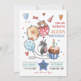 Invitación al cumpleaños del niño con erizo