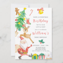 Invitación al cumpleaños del niño navidad