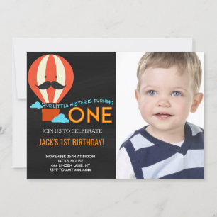 Invitación al cumpleaños del niño pequeño señor Ch