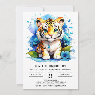 Invitación al cumpleaños del niño tigre