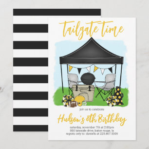 Invitación al cumpleaños del partido de fútbol hor