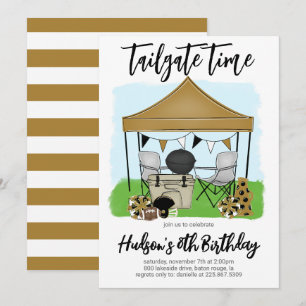 Invitación al cumpleaños del partido de fútbol hor