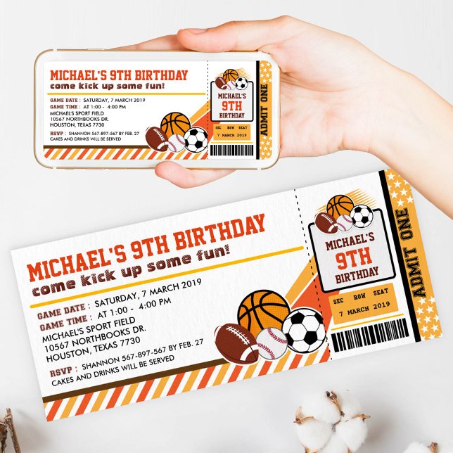 Invitación al cumpleaños del pase de boletos de St (Subido por el creador)