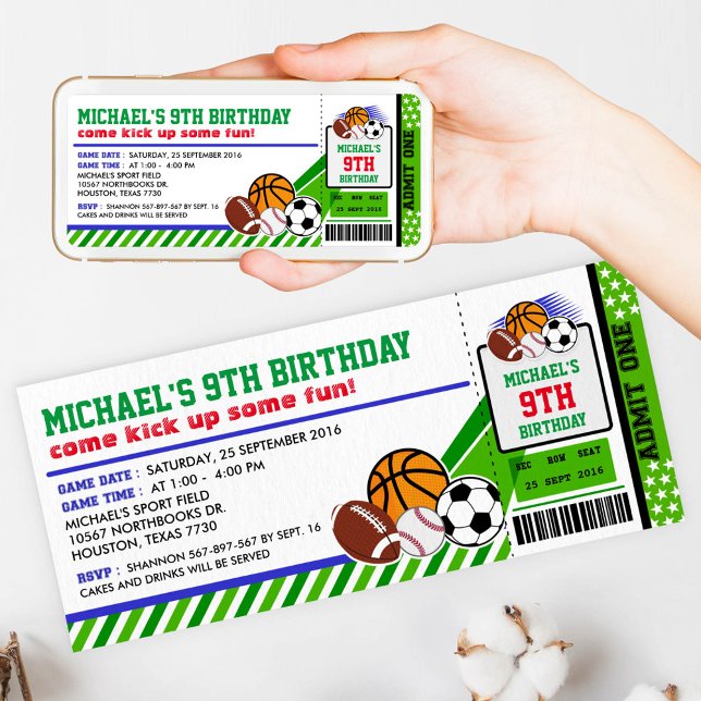 Invitación al cumpleaños del pase de boletos de St (Subido por el creador)