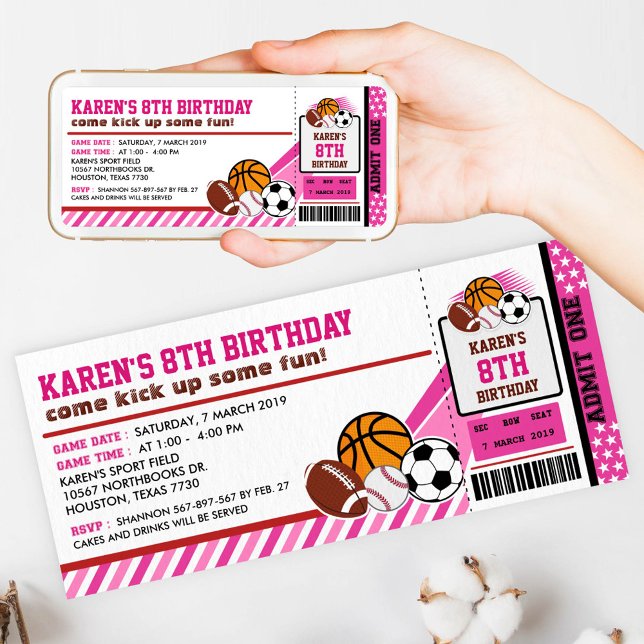 Invitación al cumpleaños del pase de boletos de St (Subido por el creador)