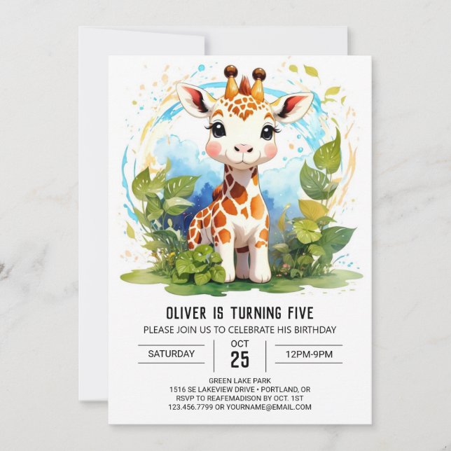Invitación al cumpleaños del pequeño Personalizado (Anverso)