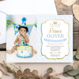 Invitación al cumpleaños del pequeño príncipe niño