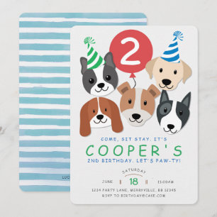 Invitación al cumpleaños del perro