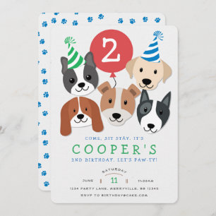 Invitación al cumpleaños del perro