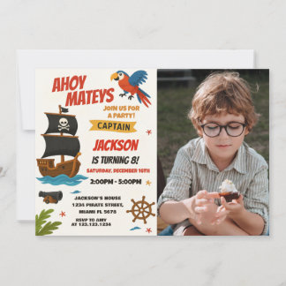 Invitación al cumpleaños del personalizado Pirata