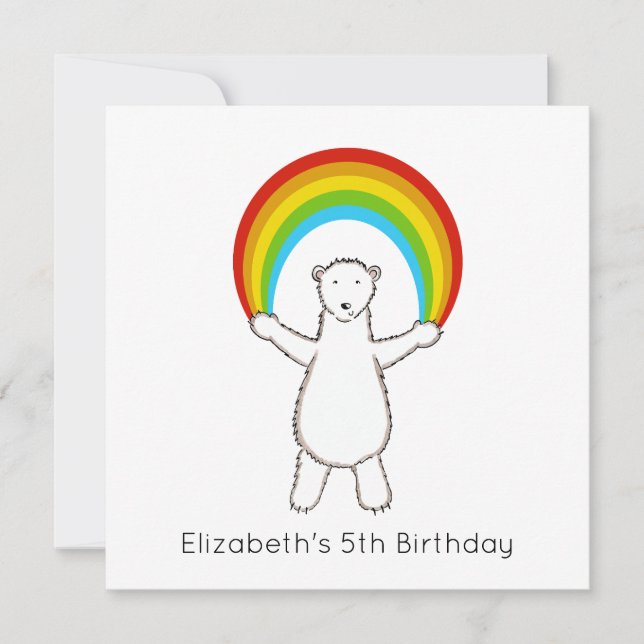 Invitación al cumpleaños del personalizado Polar B (Anverso)