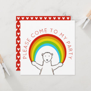 Invitación al cumpleaños del personalizado Polar B