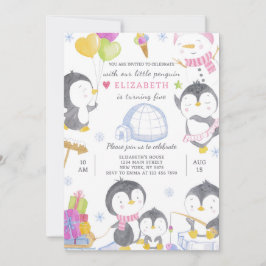 Invitación al cumpleaños del pingüino