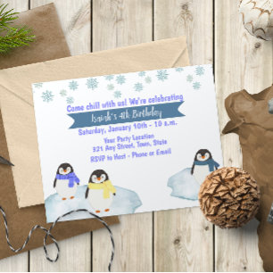 Invitación al cumpleaños del pingüino