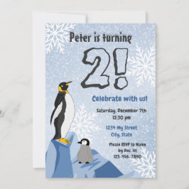 Invitación al cumpleaños del pingüino