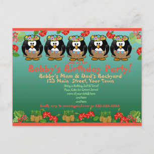 Invitación al cumpleaños del pingüino