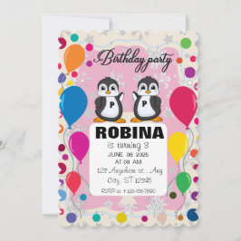 Invitación al cumpleaños del pingüino | Boys & Chi