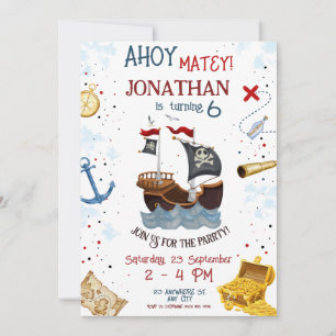 Invitación al cumpleaños del pirata