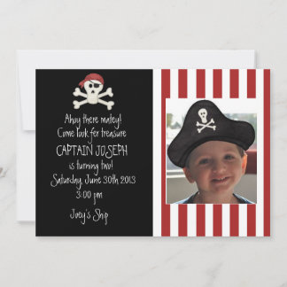 Invitación al cumpleaños del pirata de imágenes