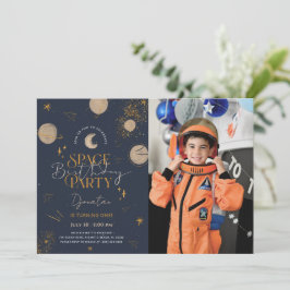 Invitación al cumpleaños del planeta de la galaxia