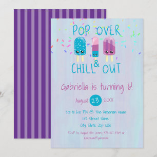 Invitación al cumpleaños del Pop de Hielo de Pop O
