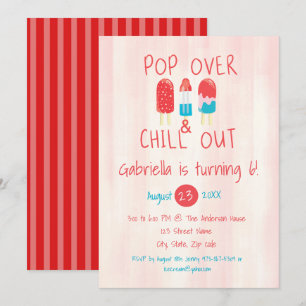 Invitación al cumpleaños del Pop de Hielo de Pop O