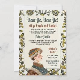 Invitación al cumpleaños del Príncipe del Renacimi