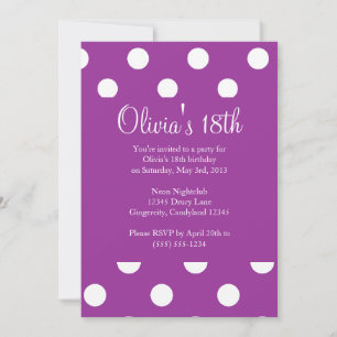 Invitación al cumpleaños del Punto Púrpura