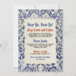 Invitación al cumpleaños del Renacimiento Medieval