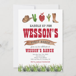 Invitación al cumpleaños del Rodeo de Cowboy Occid