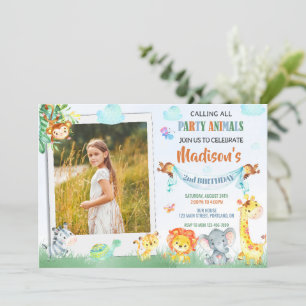 Invitación al cumpleaños del safari fotográfico Do