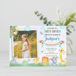 Invitación al cumpleaños del safari fotográfico Do