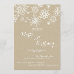 Invitación al cumpleaños del Snowflake Winter Wond