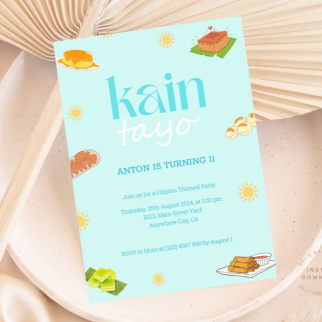 Invitación al cumpleaños del tema filipino Pinoy F (Subido por el creador)