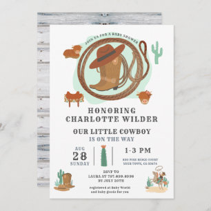 Invitación al cumpleaños del tema occidental de Co