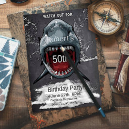 Invitación al cumpleaños del tiburón, ataque al ti