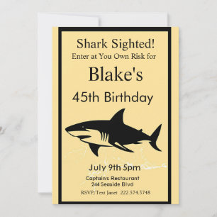 Invitación al cumpleaños del tiburón, ataque al ti