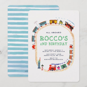 Invitación al cumpleaños del tren