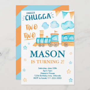 Invitación al cumpleaños del tren a Chugga Chugga