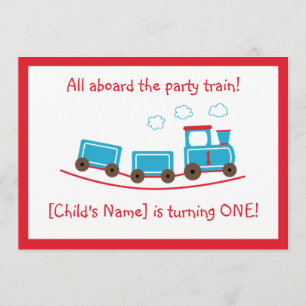 Invitación al cumpleaños del tren Choo Choo