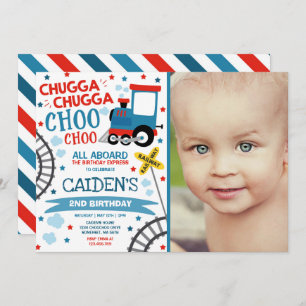 Invitación al cumpleaños del tren Chugga Chugga Ch