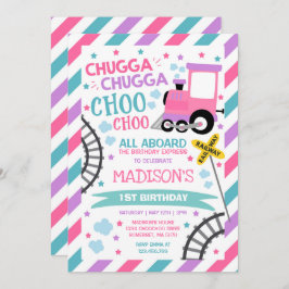 Invitación al cumpleaños del tren Chugga Chugga Ch